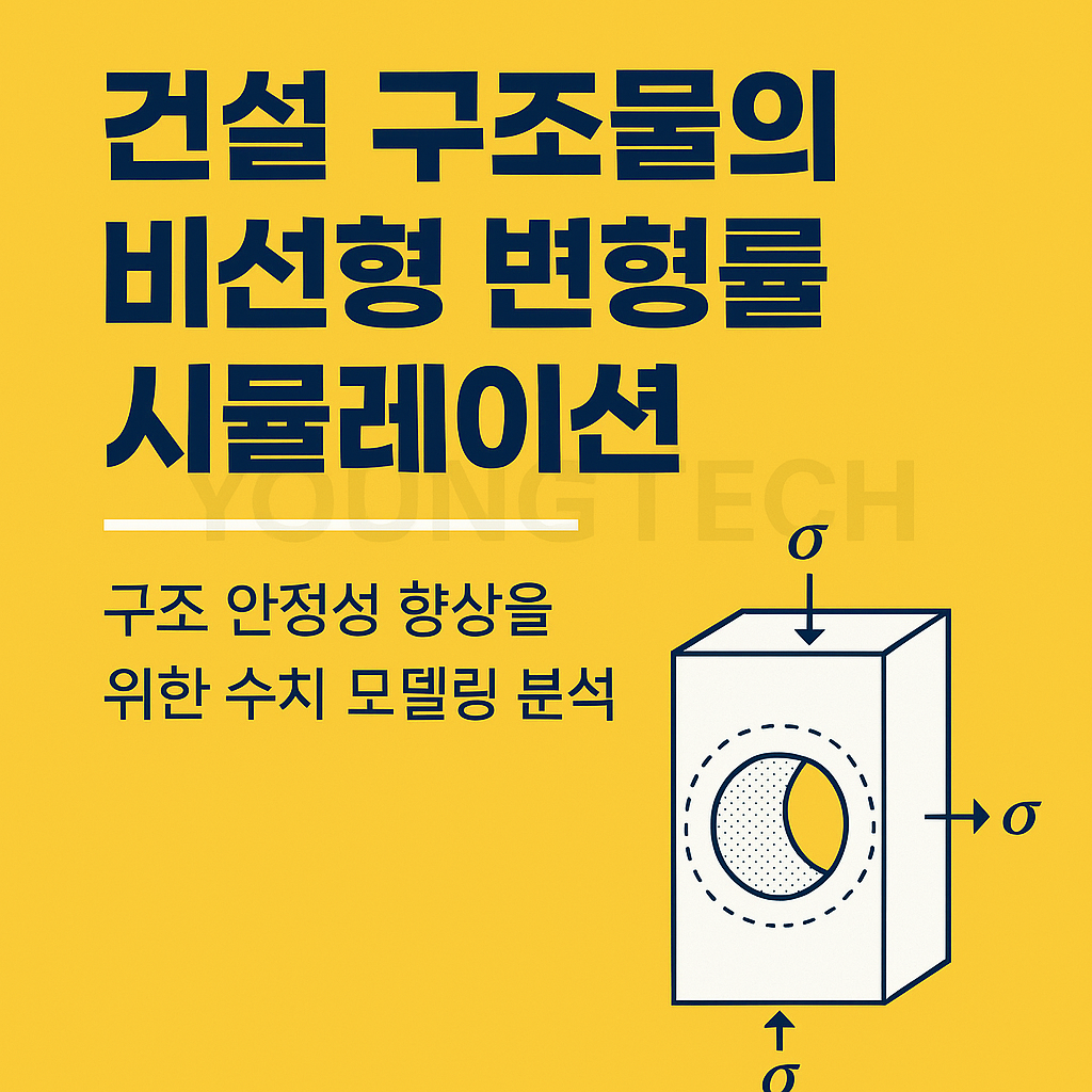 건설 구조물의 비선형 변형률 시뮬레이션