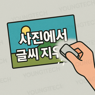 사진에서 글씨 지우기