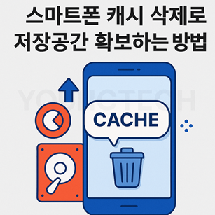 스마트폰 캐시 삭제로 저장공간 확보하는 방법