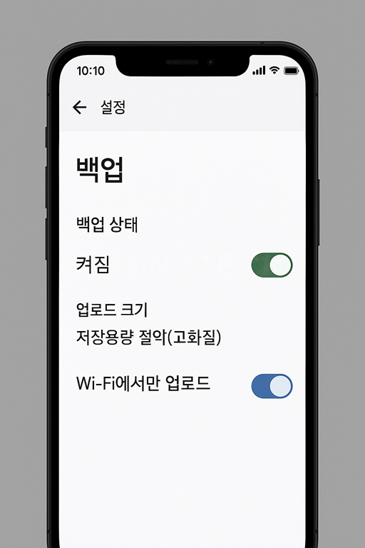 구글 포토 자동 백업 설정