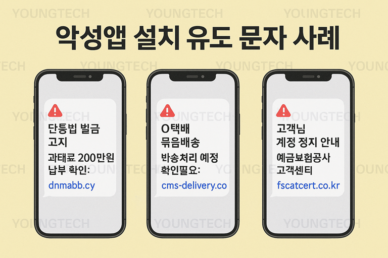 악성앱 설치 유도 문자 특징