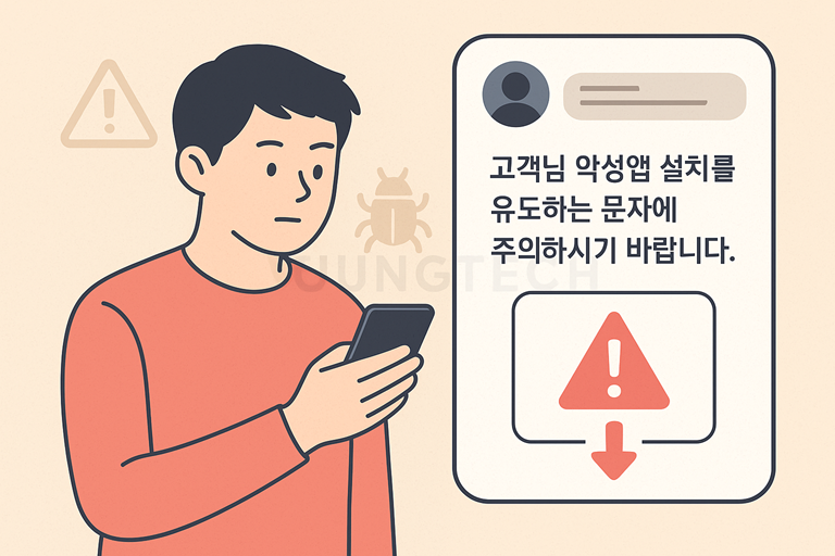 악성앱 설치 유도 문자 특징