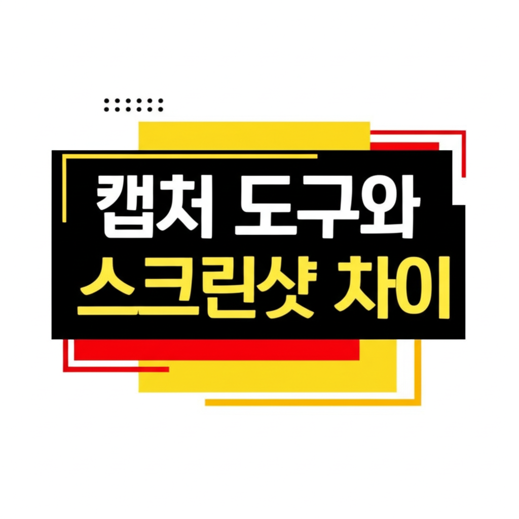 캡처 도구와 스크린샷 차이